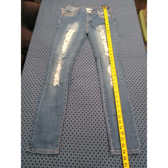 WAIST 31 INCHES SIZE 11 SKINNY JEANS STRETCH DENIM BLUE  11-2 CH277 SZ11 - Picture 8 of 11